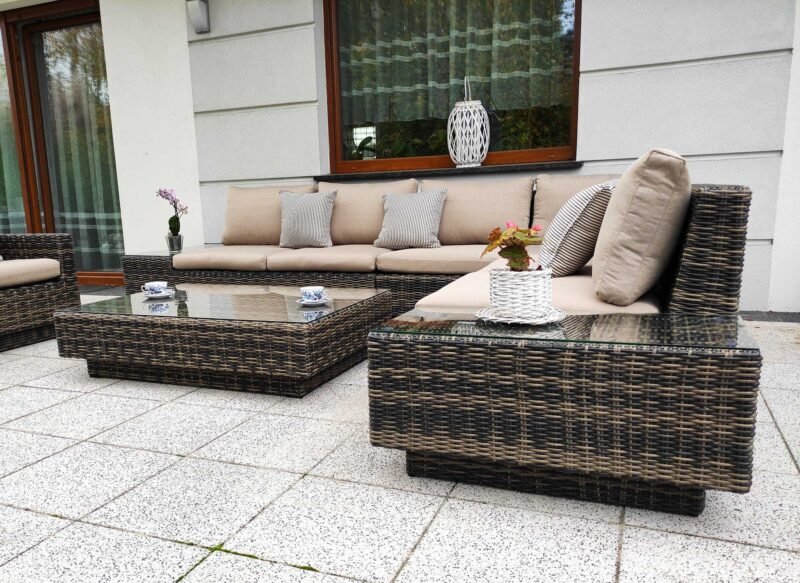 Nowoczesne meble ogrodowe z fotelem CALABRIA BIG
- CIEMNY-BRĄZOWY