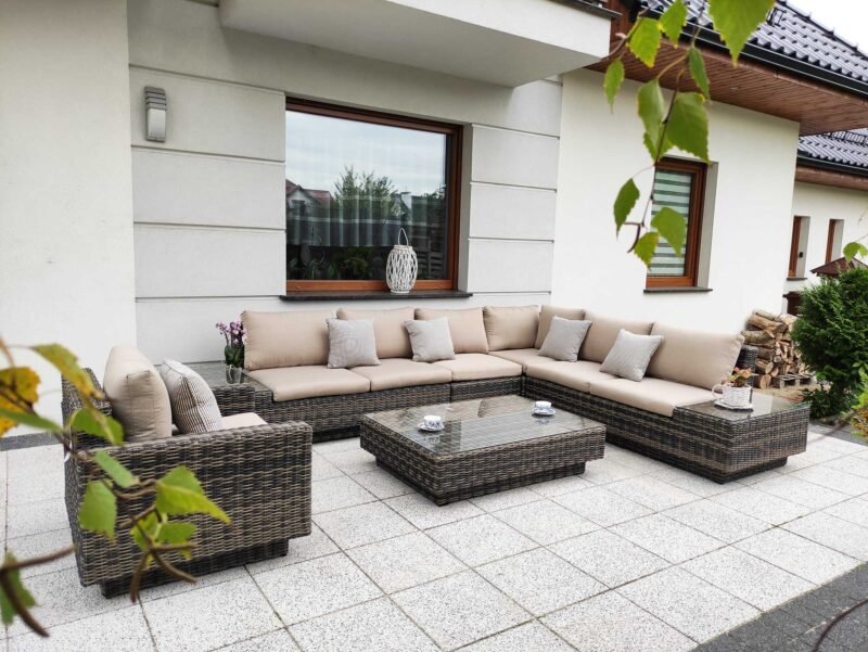 Nowoczesne meble ogrodowe z fotelem CALABRIA BIG
- CIEMNY-BRĄZOWY