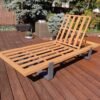 Aluminiowy leżak ogrodowy z materacem LAZZARO