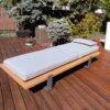 Aluminiowy leżak ogrodowy z materacem LAZZARO