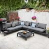 Narożnik ogrodowy aluminiowy HEMSON PREMIUM duży zestaw
