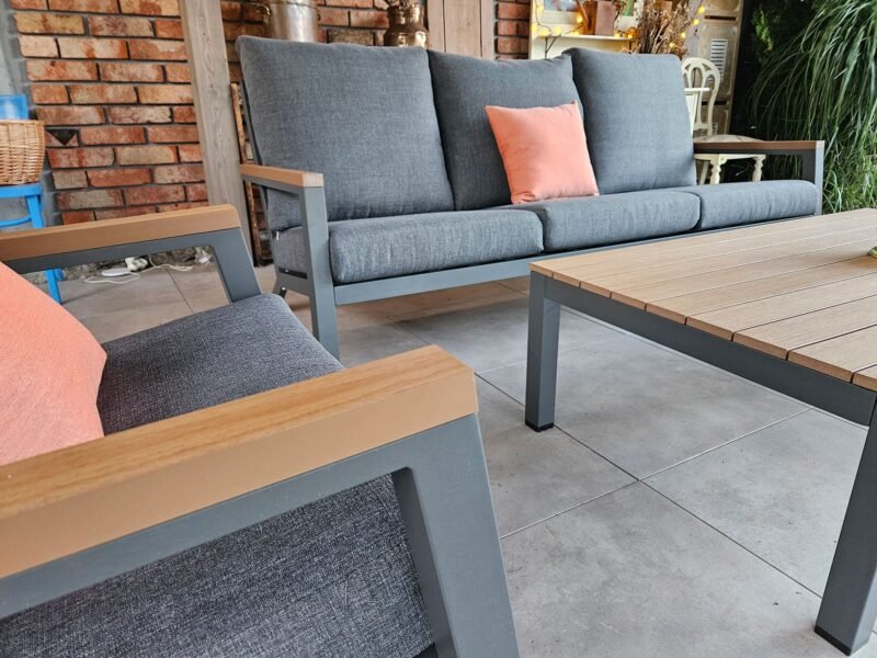 MATEO Aluminiowe Meble Ogrodowe Sofa Fotele