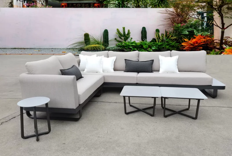 MILETO BIG Meble Ogrodowe Aluminiowe Narożnik
- JASNO-SZARY