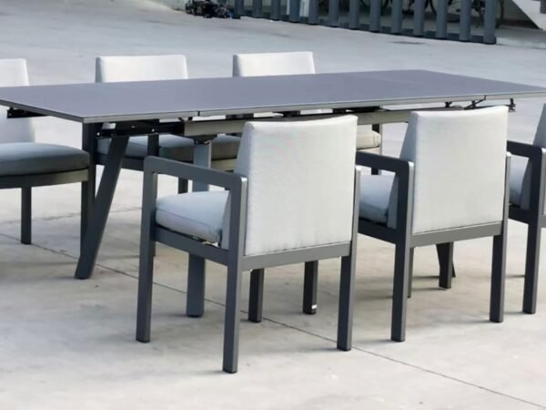 Zestaw Ogrodowy PAOLA Stół Fotele ALUMINIUM
- SZARY