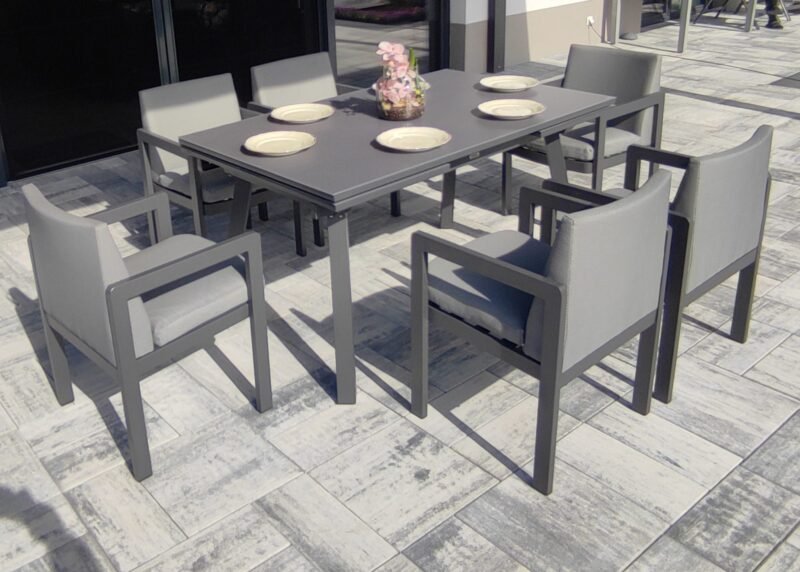 PAOLA.-5.jpg Zestaw Ogrodowy PAOLA Stół Fotele ALUMINIUM
- SZARY