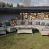 Meble ogrodowe technorattan POSEJDON BIG narożnik - JASNY-SZARY