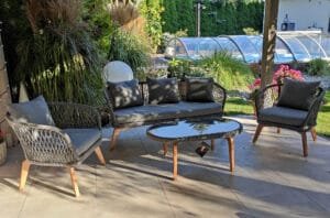 VALENTINO 2 1 WALENTINO Zestaw Mebli Ogrodowych Sofa Fotele