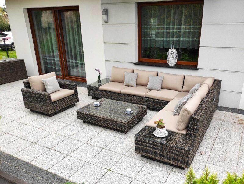 Nowoczesne meble ogrodowe z fotelem CALABRIA BIG
- CIEMNY-BRĄZOWY