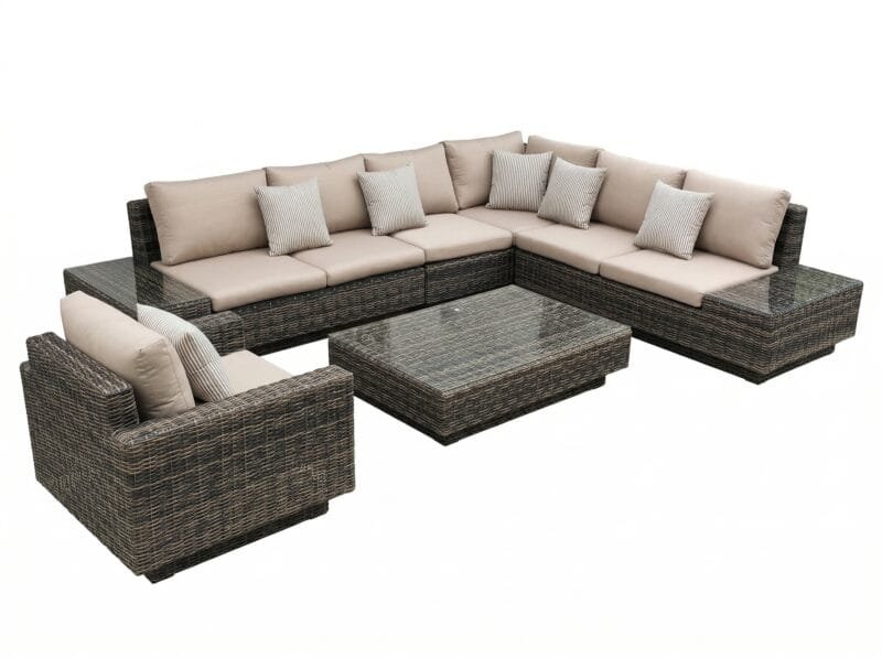 Nowoczesne meble ogrodowe z fotelem CALABRIA BIG
- CIEMNY-BRĄZOWY