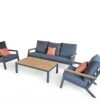 MATEO Aluminiowe Meble Ogrodowe Sofa Fotele