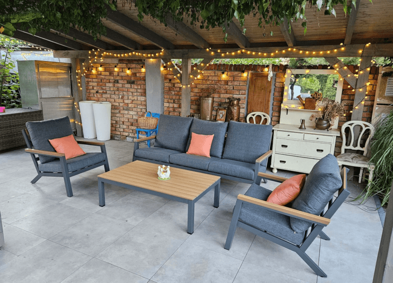 MATEO Aluminiowe Meble Ogrodowe Sofa Fotele