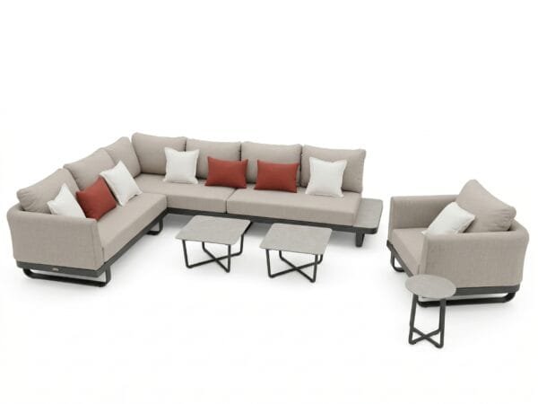 MILETO BIG Meble Ogrodowe Aluminiowe Narożnik
- JASNO-SZARY