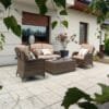 Zestaw mebli ogrodowych technorattan ARES na taras lub balkon - BRĄZOWY