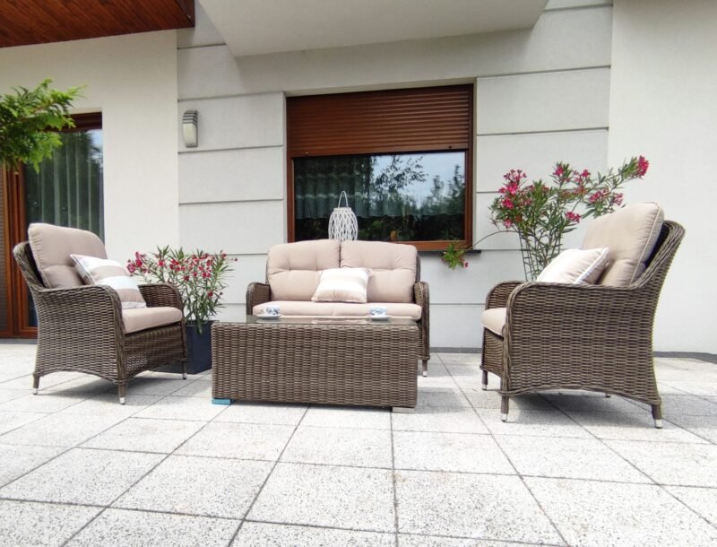 ARES-2.jpg Zestaw mebli ogrodowych technorattan ARES na taras lub balkon - BRĄZOWY