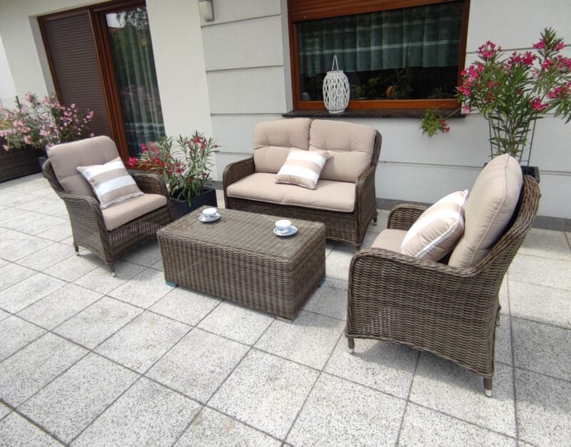 ARES-3.jpg Zestaw mebli ogrodowych technorattan ARES na taras lub balkon - BRĄZOWY