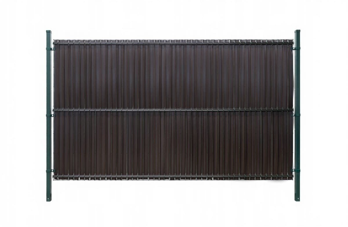 Listwy pionowe do paneli ogrodzeniowych - 153cm x 250cm - CIEMNY BRĄZOWY (44-62mm) 2 cee3bdc544c6de828c06d05c422922fb