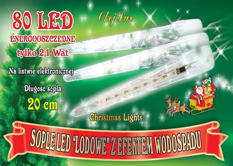 Sople LED deszcz metorytów 2m wewnętrzne 80 LED Światło stałe - Niebieski 2 373b54e1720eb17cd5b6ccd594955af4