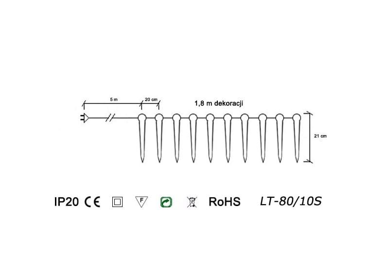 Sople LED deszcz metorytów 2m wewnętrzne 80 LED Światło stałe - Niebieski 3 84b9592f8deb004e8c0b3e7f2eebf25b