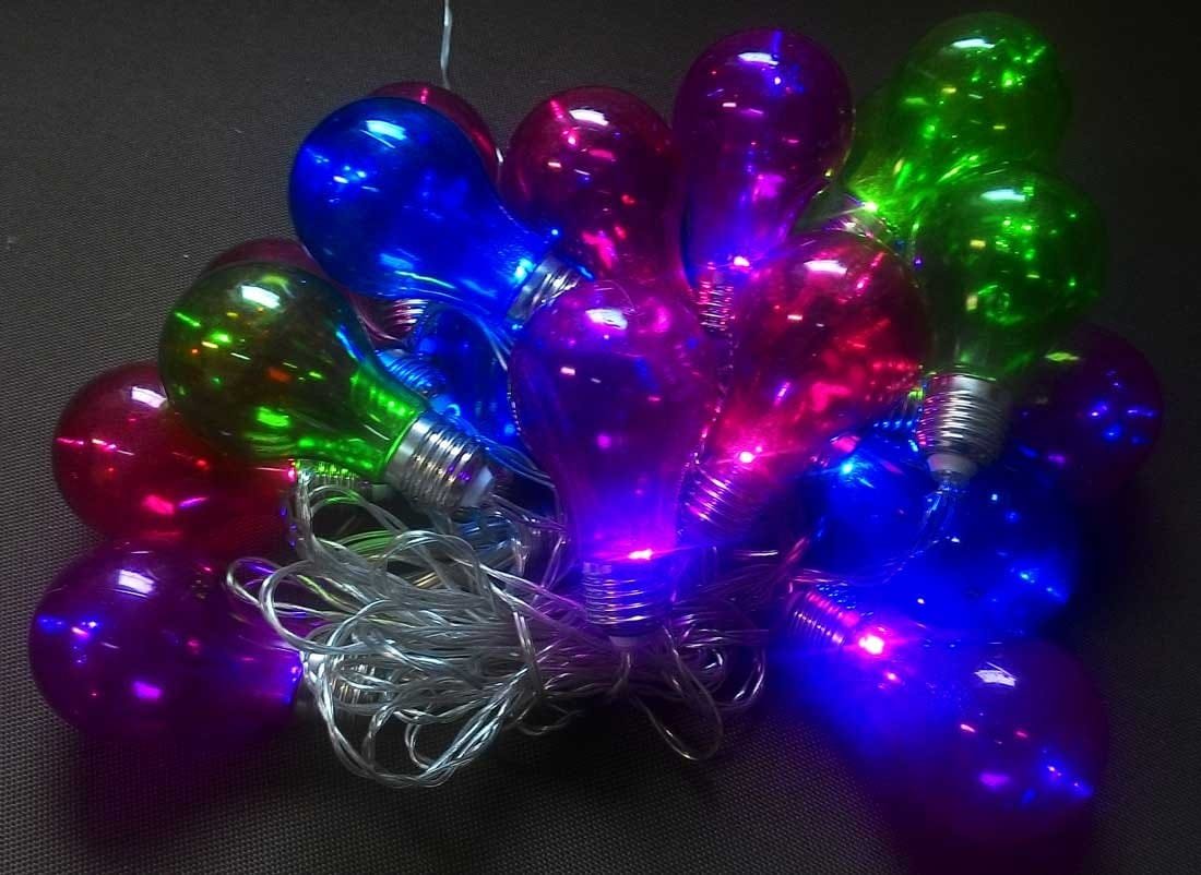 Lampki ogrodowe girlandy ogrodowe 6,65 zewnętrzne 20 LED Światło stałe - Zimny Biały 13 74745a4cccba862585649cc927942871