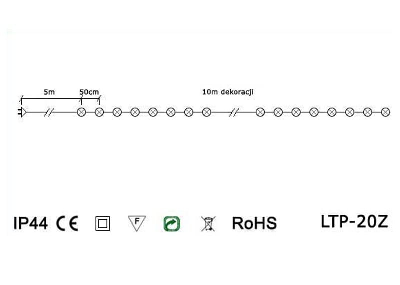 Lampki ogrodowe girlandy ogrodowe 6,65 zewnętrzne 20 LED Światło stałe - Zimny Biały 3 73ad30228d3dfe8c2bcc197e6f249d60