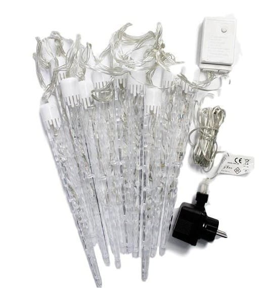 Sople LED deszcz metorytów 3,4m wewnętrzne 40 LED Programator 8 funkcji - Zimny Biały 11 45891a4f241a41ba0d7c15591b266726