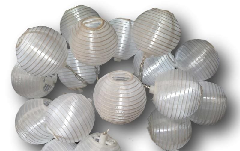 Lampki ogrodowe girlandy ogrodowe 10 metrów zewnętrzne 20 LED Programator 8 funkcji - Zimny Biały 14 716b212c68b1db360c4762cfa09eaf33