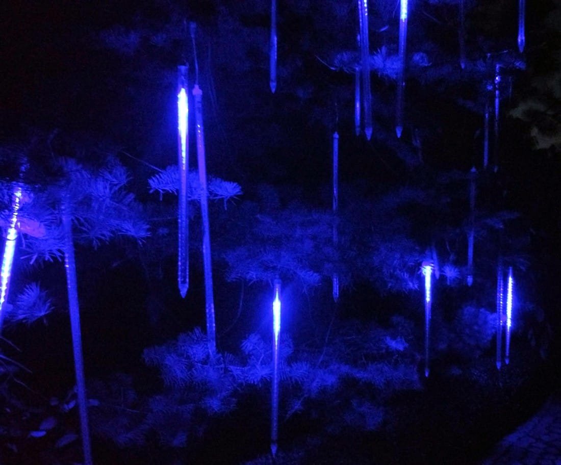 Kurtyna świetlna LED efekt deszczu meteorytów 18 metrów zewnętrzne 480 LED Światło stałe - Ciepły Biały 13 424d40bca779e5c337cdcd2f4cb444ac