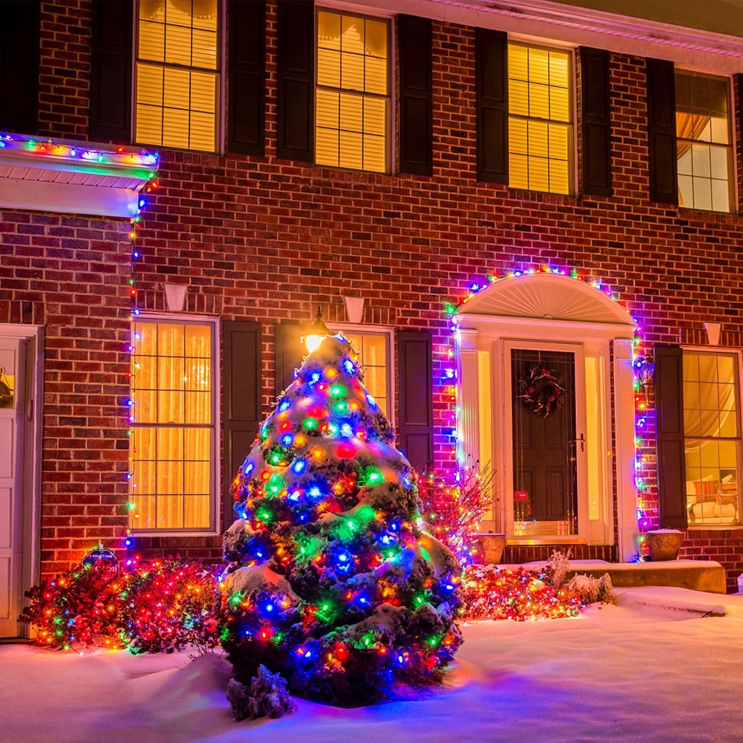 Sople LED Oświetlenie Świąteczne 24,5m Zewnętrzne 500 LED Flash - Niebieski 10 7e654c944d0484bc5b843dc1ea395b79