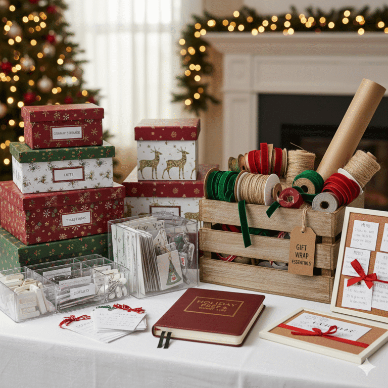 Niezbędne produkty do zorganizowania tradycyjnych Świąt – nie tylko lampki świąteczne 3 Świąteczna choinka ozdobiona lampkami LED, bombkami i girlandami w przytulnym wnętrzu domu