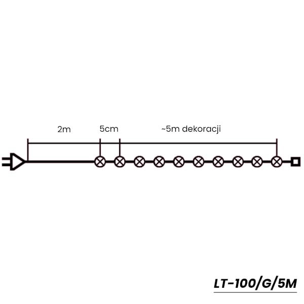 Lampki choinkowe łańcuch led 5m zewnętrzne 100 LED z gniazdem - Flash - Niebieski 3 372ba0bcb64baa88c5af67f372e527b7