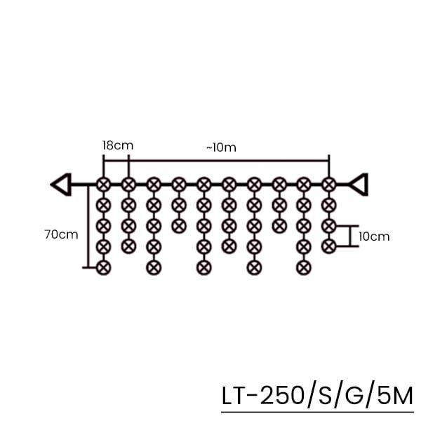 Sople led oświetlenie świąteczne 10m zewnętrzne 250 LED z gniazdem - Flash - Multikolor 15 e2f2821e2b94472a7b66e3cc0fcdd497