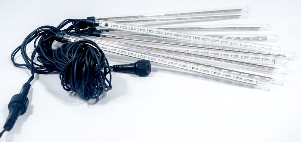 Zewnętrzna kurtyna sopli LED 18 metrów 10 LED Światło stałe - 7 Kolorów 13 dc41831da386b32fdd25e86a67662071